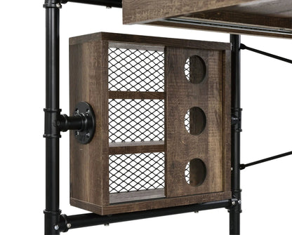 Endang Writing Desk Weathered Oak and Black