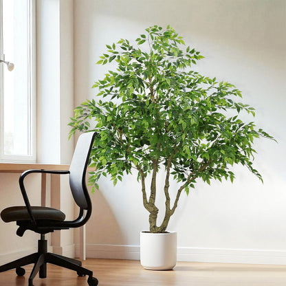 Large Artificial Green Banyan Tree With A Pot