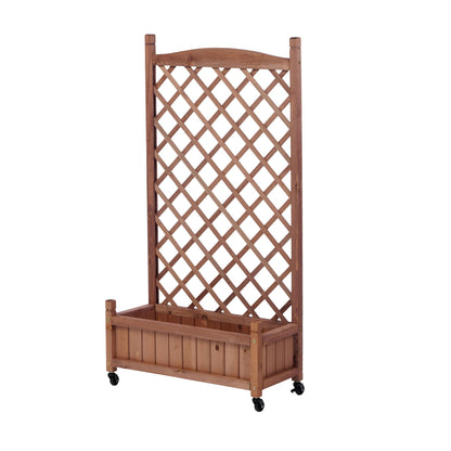 Outdoor Raised Garden Bed with Trellis 2 Pack