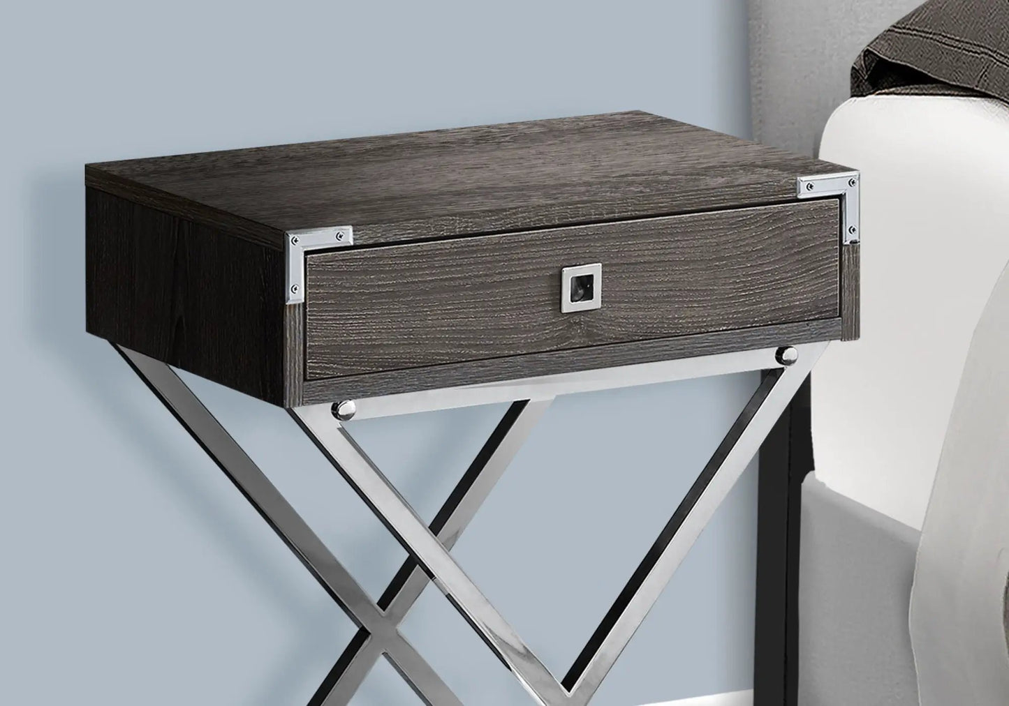 Accent Side Table with Storage Drawer Modern