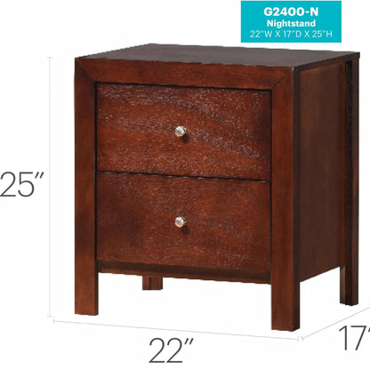 Charming Nightstand with Drawers, Modern Wood
