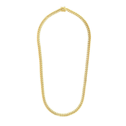 6.9mm 14k yellow gold semi solid Miami Cuban chain necklace by Bids.com on Tampa Home & Garden Store