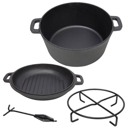Pre Seasoned Cast Iron Dutch Oven and Skillet Lid