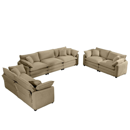 Elegant Sectional Sofa Set with Deep Seats