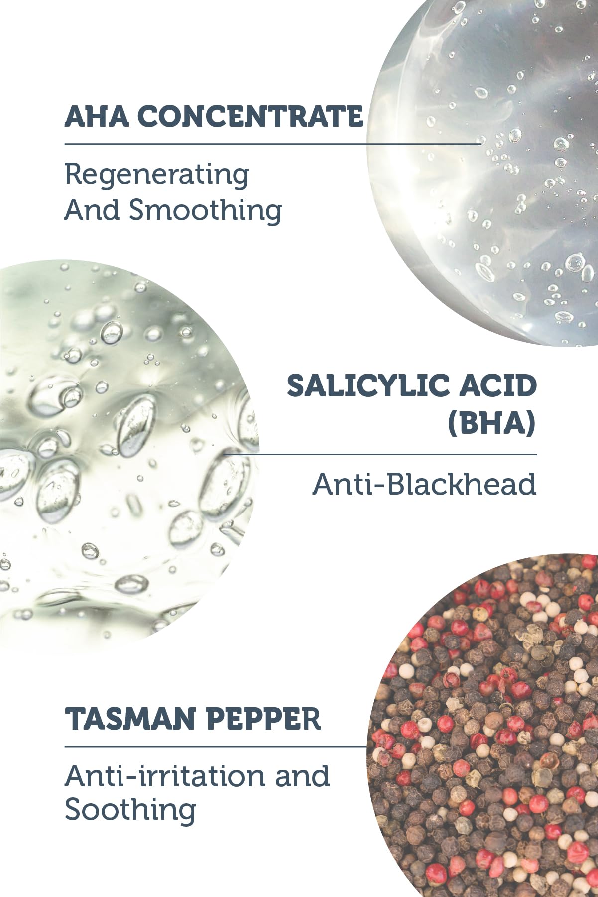 Beauty Care Bag face serum collage featuring AHA concentrate and salicylic acid (BHA) visuals on Tampa Home & Garden Store