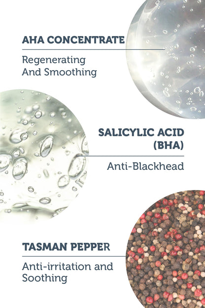Beauty Care Bag face serum collage featuring AHA concentrate and salicylic acid (BHA) visuals on Tampa Home & Garden Store