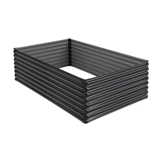 71 Inch Galvanized Metal Raised Garden Bed for Garden Backyard-Dark Gray - Tampa Home & Garden Store