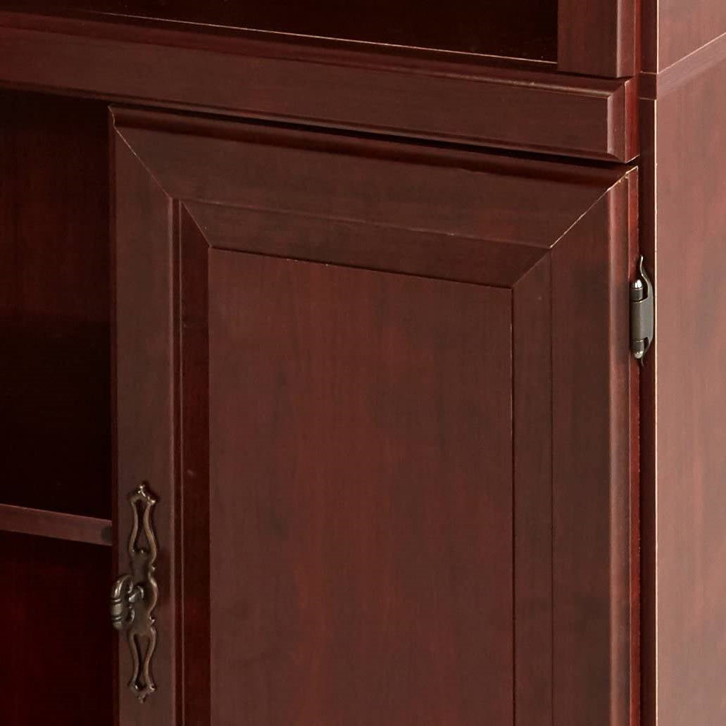 71-inch High 3-Shelf Wooden Bookcase with Storage Drawer in Cherry Finish - Tampa Home & Garden Store