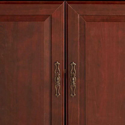 71-inch High 3-Shelf Wooden Bookcase with Storage Drawer in Cherry Finish - Tampa Home & Garden Store