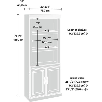 71-inch High 3-Shelf Wooden Bookcase with Storage Drawer in Cherry Finish - Tampa Home & Garden Store