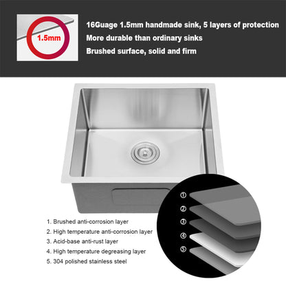 The Deep Single Bowl Undermount Stainless Sink