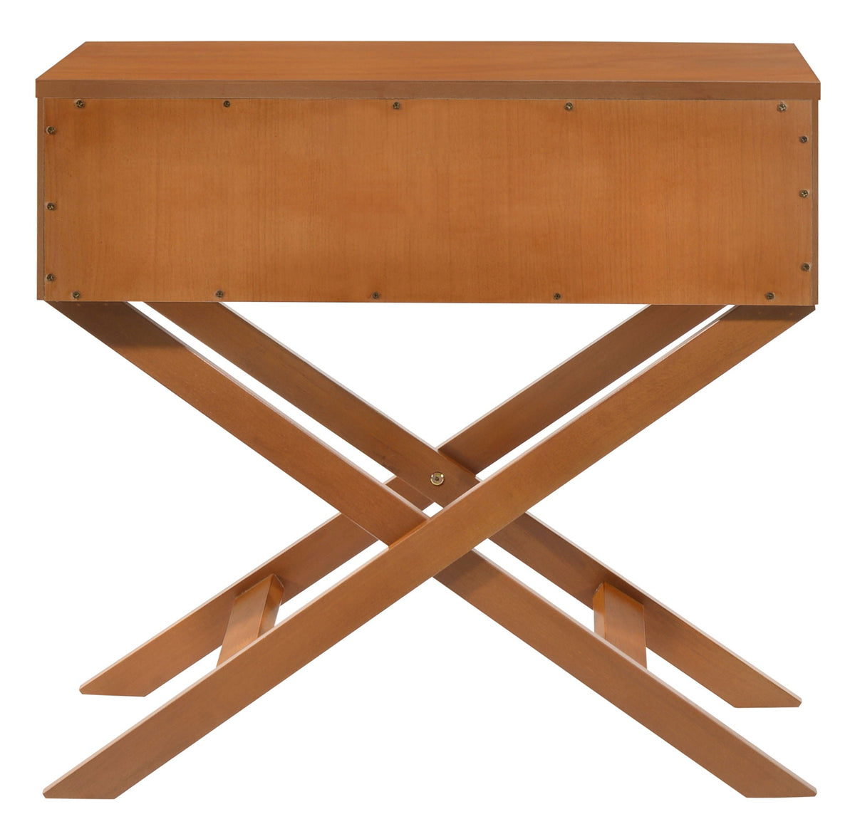 Durable accent nightstand with solid wood frame in light brown finish HouseOfZazla on Tampa Home & Garden Store
