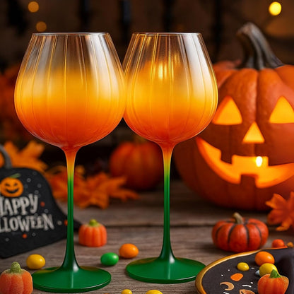 Lightweight Pumpkin Wine Glasses For a Cozy Party