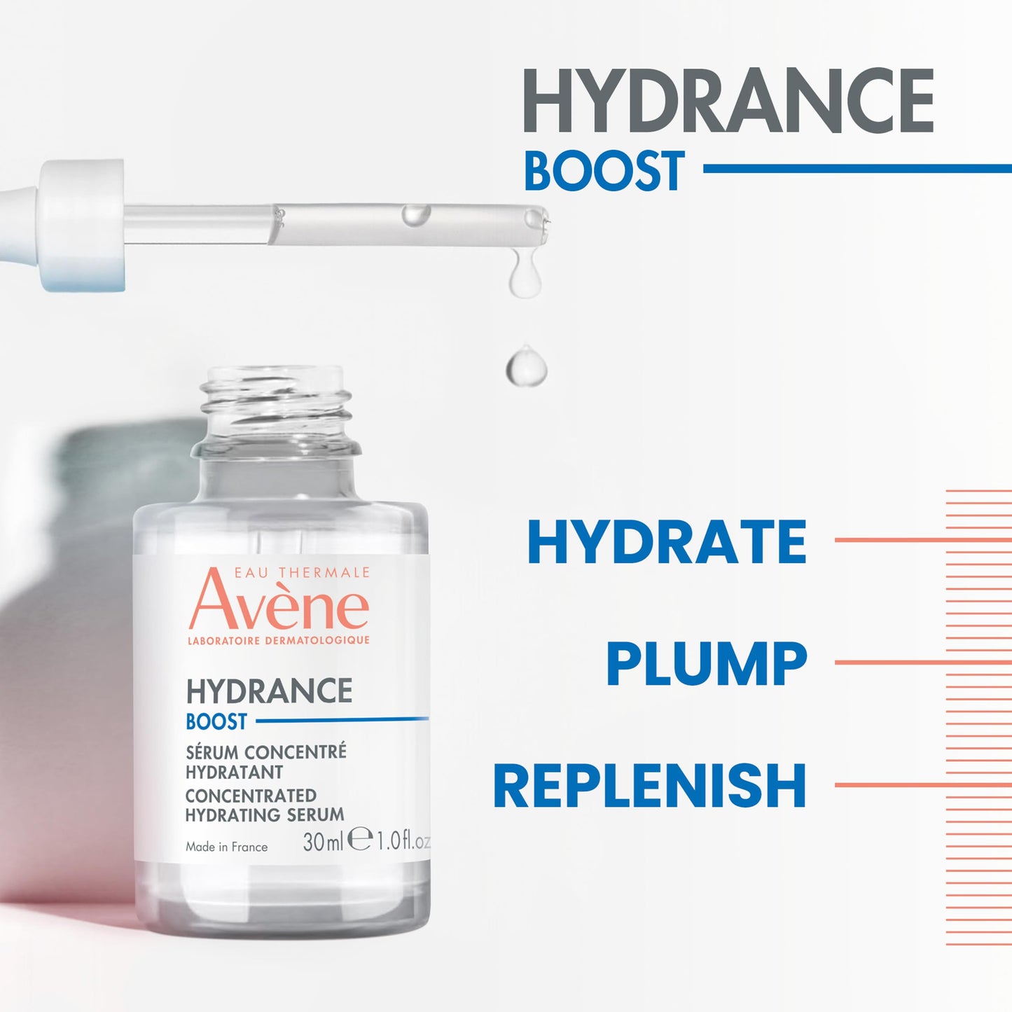 Avene Hydrance Boost Serum Concentrate bottle with dropper 30 ml skincare serum on Tampa Home & Garden Store
