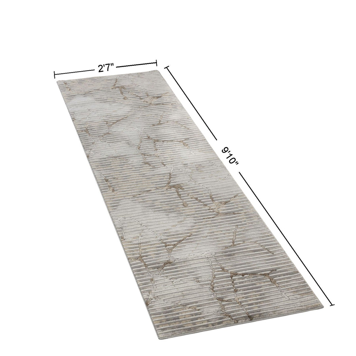 Area rug gray geometric pattern with soft pile by HouseOfZazla 2ft7in x 9ft10in on Tampa Home & Garden Store