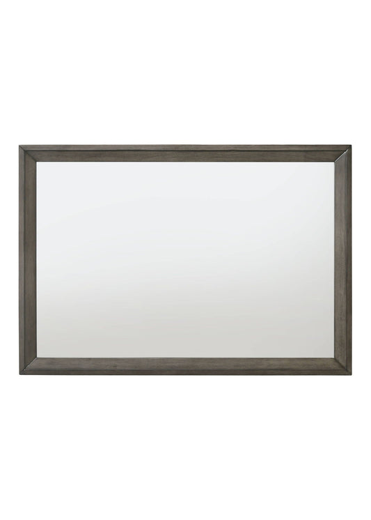 Escher Mirror with Wooden Frame Gray/Oak finish by HouseOfZazla on Tampa Home & Garden Store