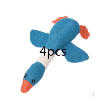 Blue plush bird toy with orange beak and tail for pets on Tampa Home & Garden Store