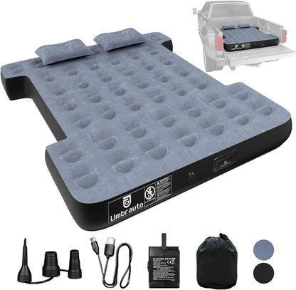 Umbrauto full-size truck bed air mattress 5.5–5.8ft blue gray with detachable pump on Tampa Home & Garden Store