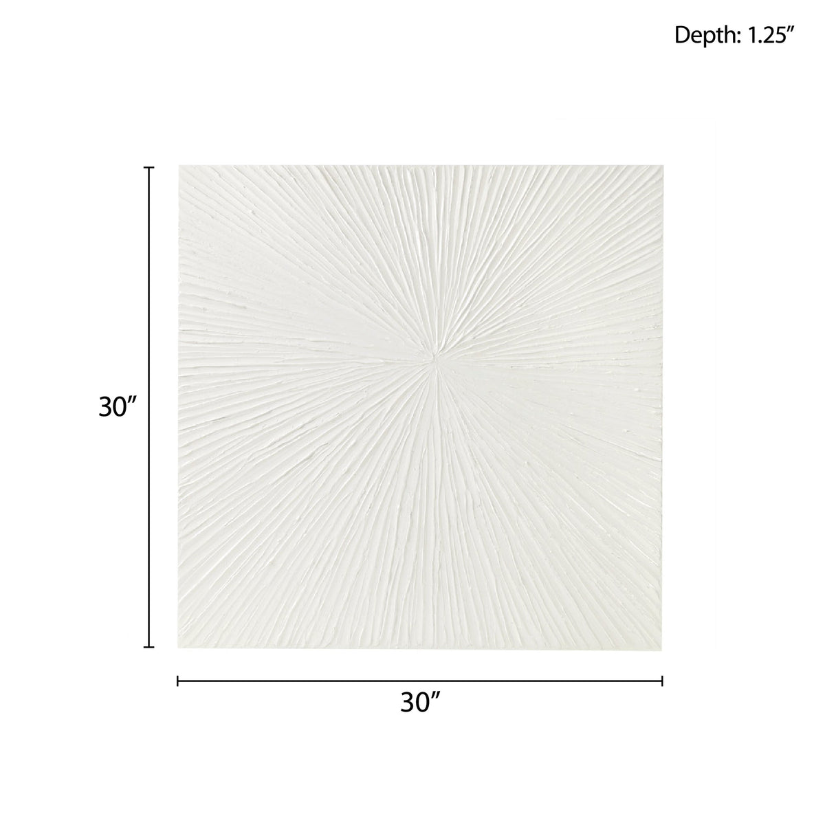 Luminous Burst Dimensional Resin Wall Art, white gloss, HouseOfZazla, 30x30 in on Tampa Home & Garden Store