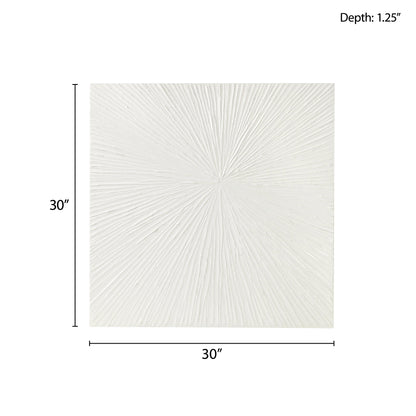 Luminous Burst Dimensional Resin Wall Art, white gloss, HouseOfZazla, 30x30 in on Tampa Home & Garden Store