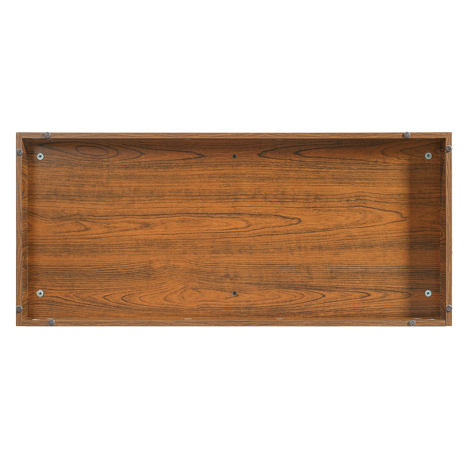 Modern 2 in 1 Wood Bookshelf Cat House base panel with brown wood grain and visible screws on Tampa Home & Garden Store