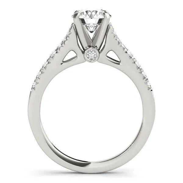 14k white gold split-shank diamond engagement ring by Bids.com with pavé band on Tampa Home & Garden Store