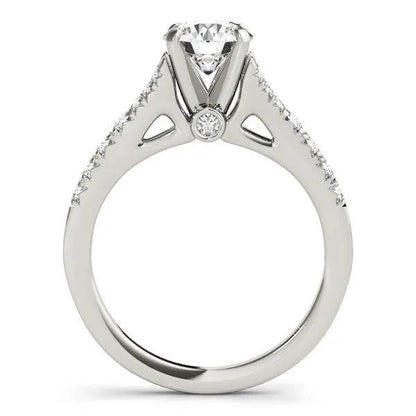 14k white gold split-shank diamond engagement ring by Bids.com with pavé band on Tampa Home & Garden Store