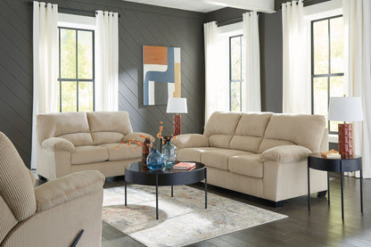 SimpleJoy Corduroy Living Room Sofa and Loveseat