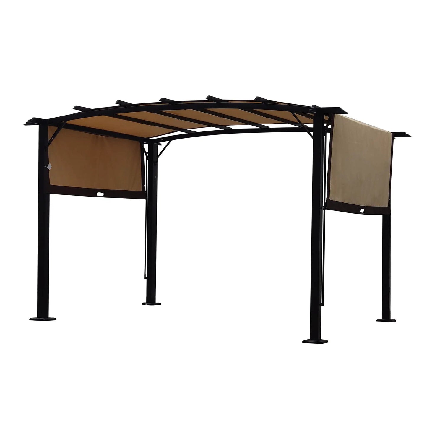 Outdoor Patio Pergola Gazebo Retractable Canopy