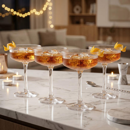 The Barcelona Acrylic Champagne Coupe Set of 4