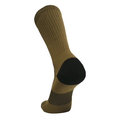 JUNGLE Sock tan camouflage ribbed knit crew sock with reinforced heel and toe on Tampa Home & Garden Store