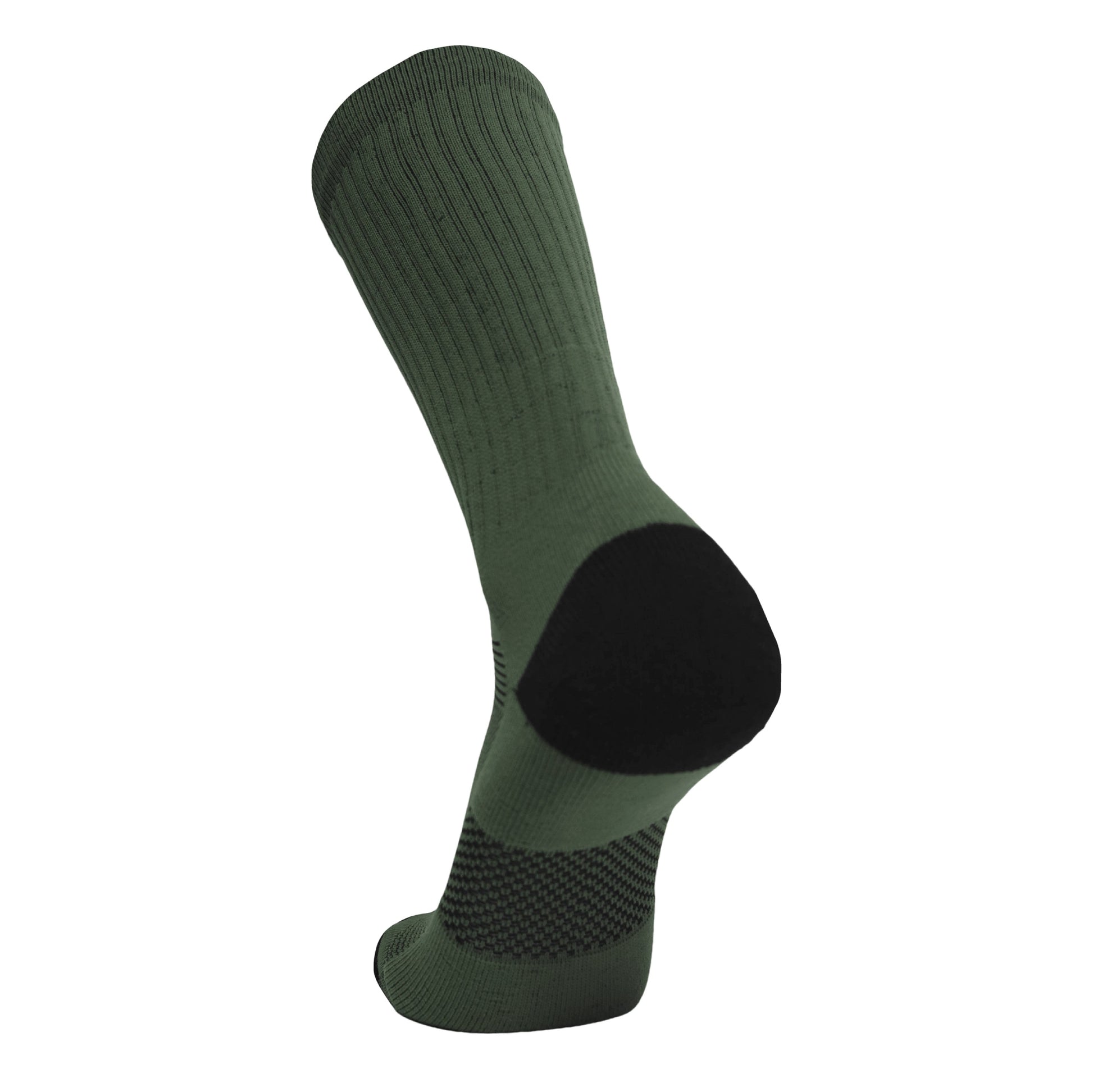 Jungle Sock jungle green ribbed crew sock by Covert Threads with reinforced heel on Tampa Home & Garden Store