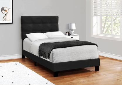 Transitional Upholstered Bed Frame and Headboard