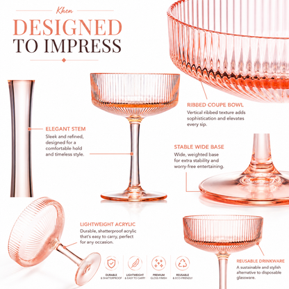 Madrid Acrylic Champagne Glasses Set of Four