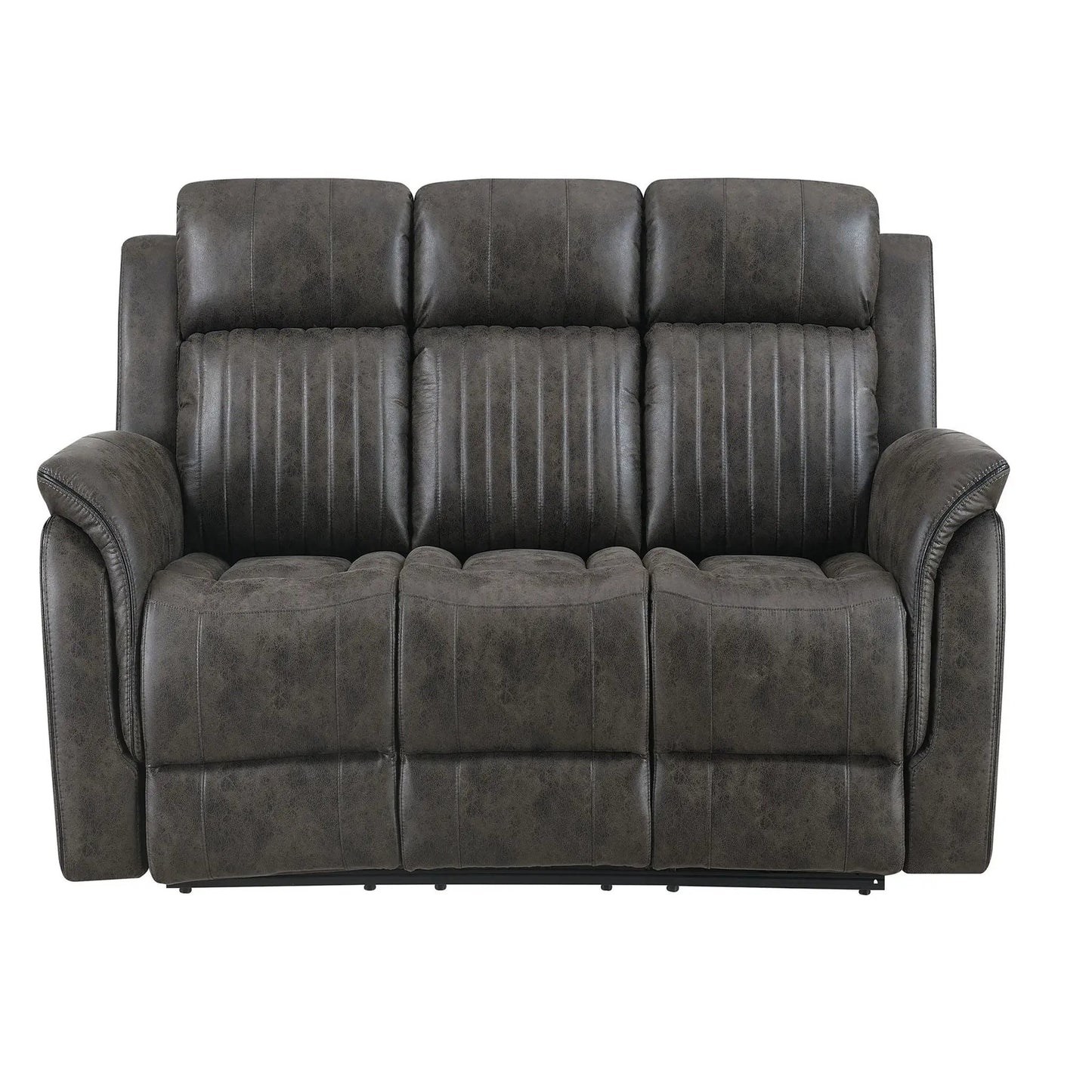 Steban gray reclining sofa three-seat; leatherette by Unique Piece Furniture on Tampa Home & Garden Store