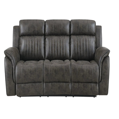 Steban gray reclining sofa three-seat; leatherette by Unique Piece Furniture on Tampa Home & Garden Store