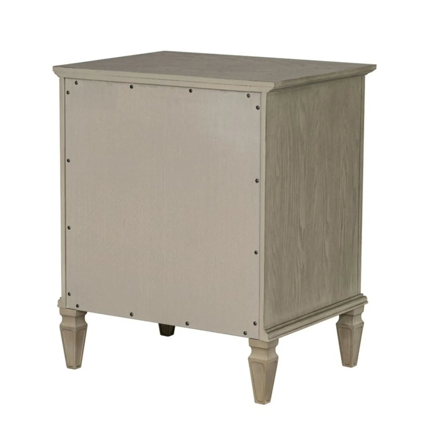Victoria nightstand with open storage in light beige wood by Unique Piece Furniture on Tampa Home & Garden Store