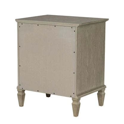 Victoria nightstand with open storage in light beige wood by Unique Piece Furniture on Tampa Home & Garden Store
