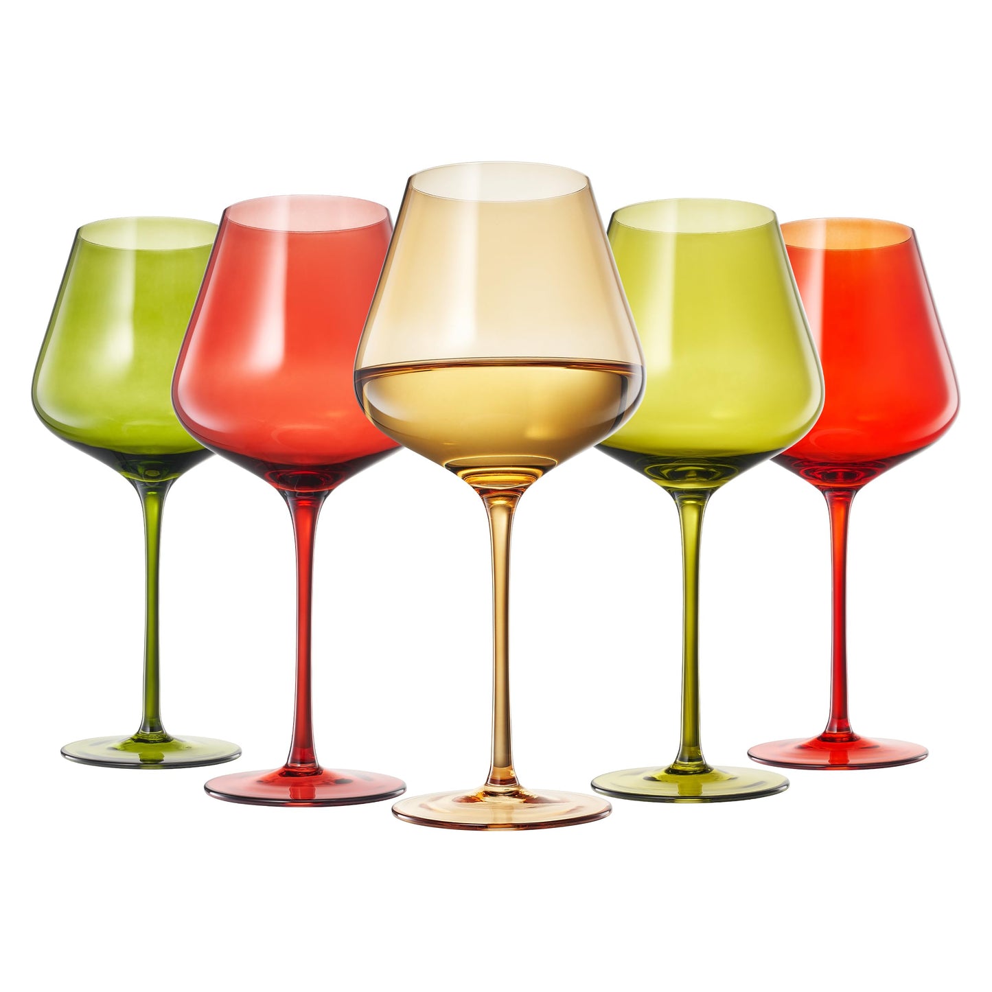 Christmas Wine Glasses Set And Five Goblets