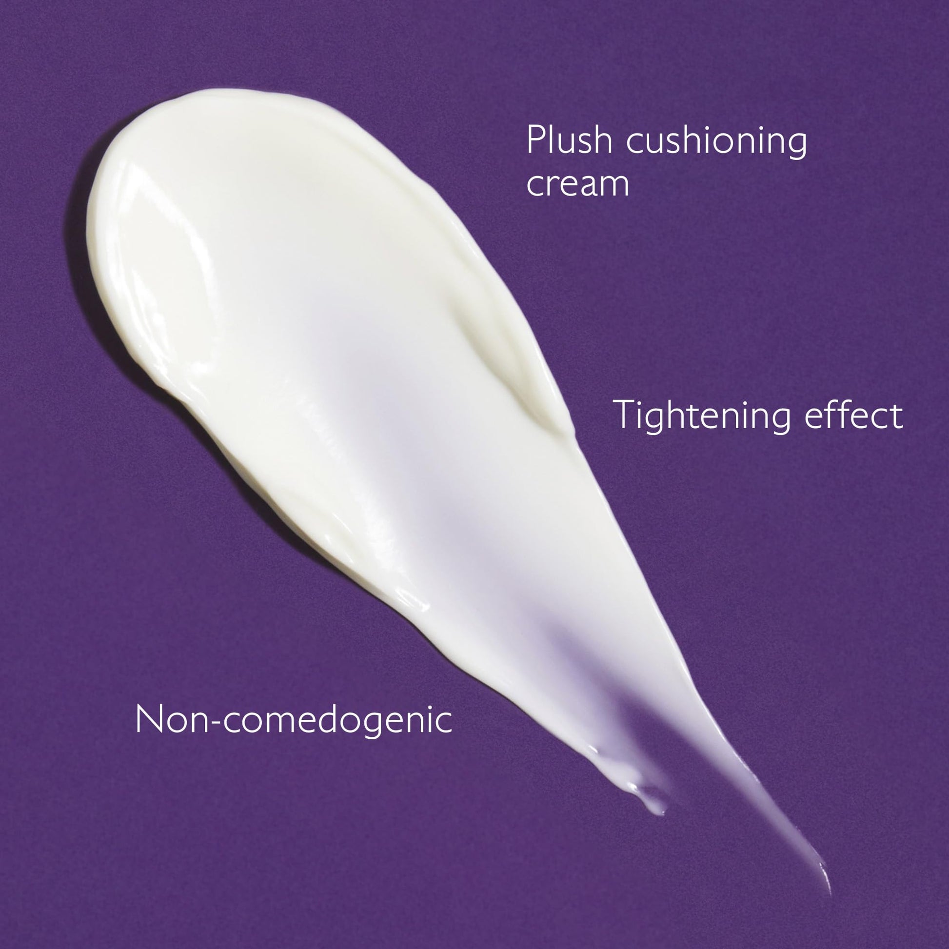 Caudalie Premier Cru The Rich Cream face cream swatch on white spatula against purple background on Tampa Home & Garden Store