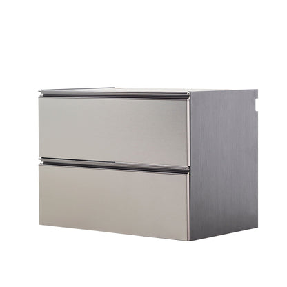 Wall mounted garage cabinet in dark gray metal with deep storage and soft close drawer on Tampa Home & Garden Store