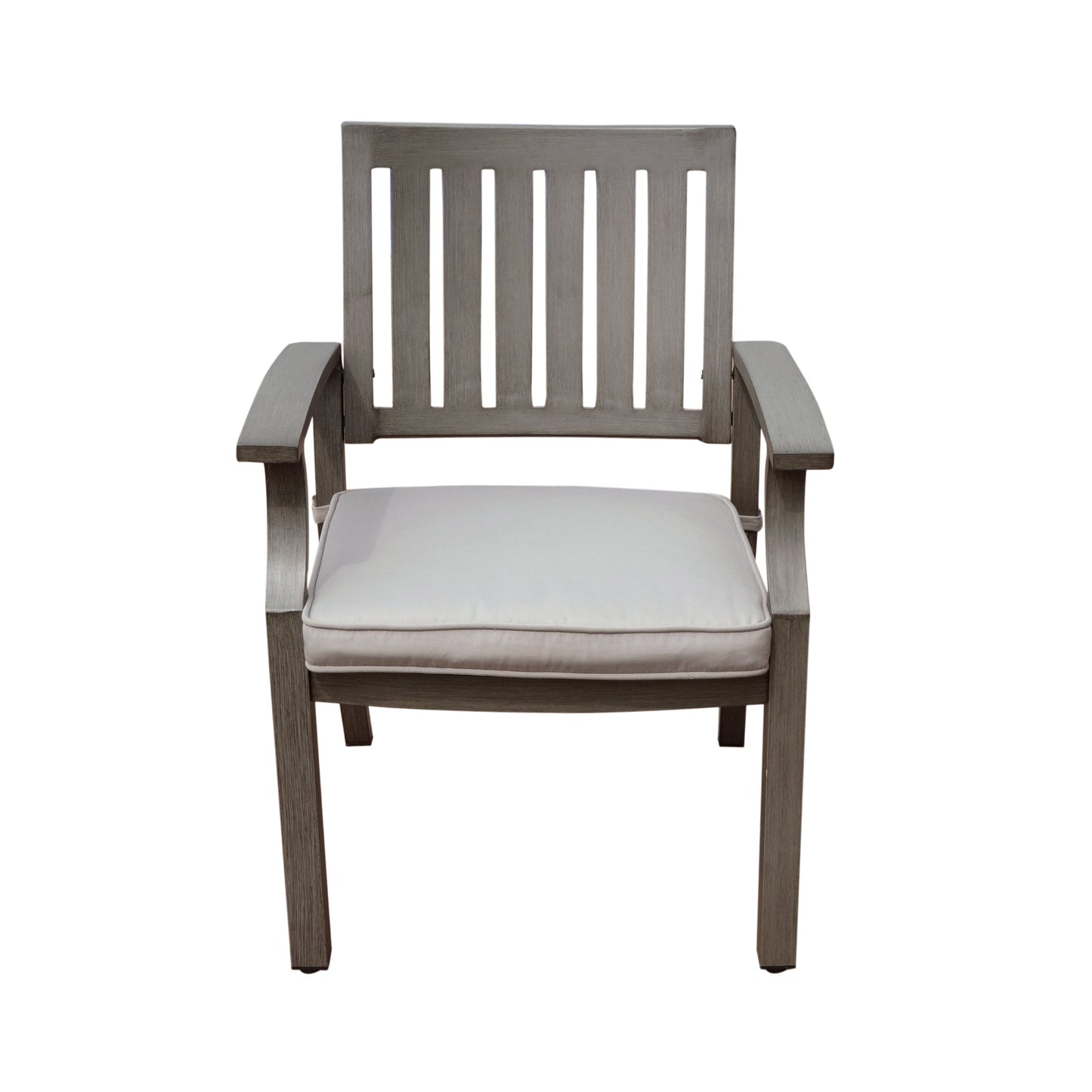 Outdoor Aluminum Dining Chair and Cushion Set 2
