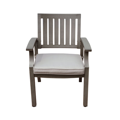 Outdoor Aluminum Dining Chair and Cushion Set 2