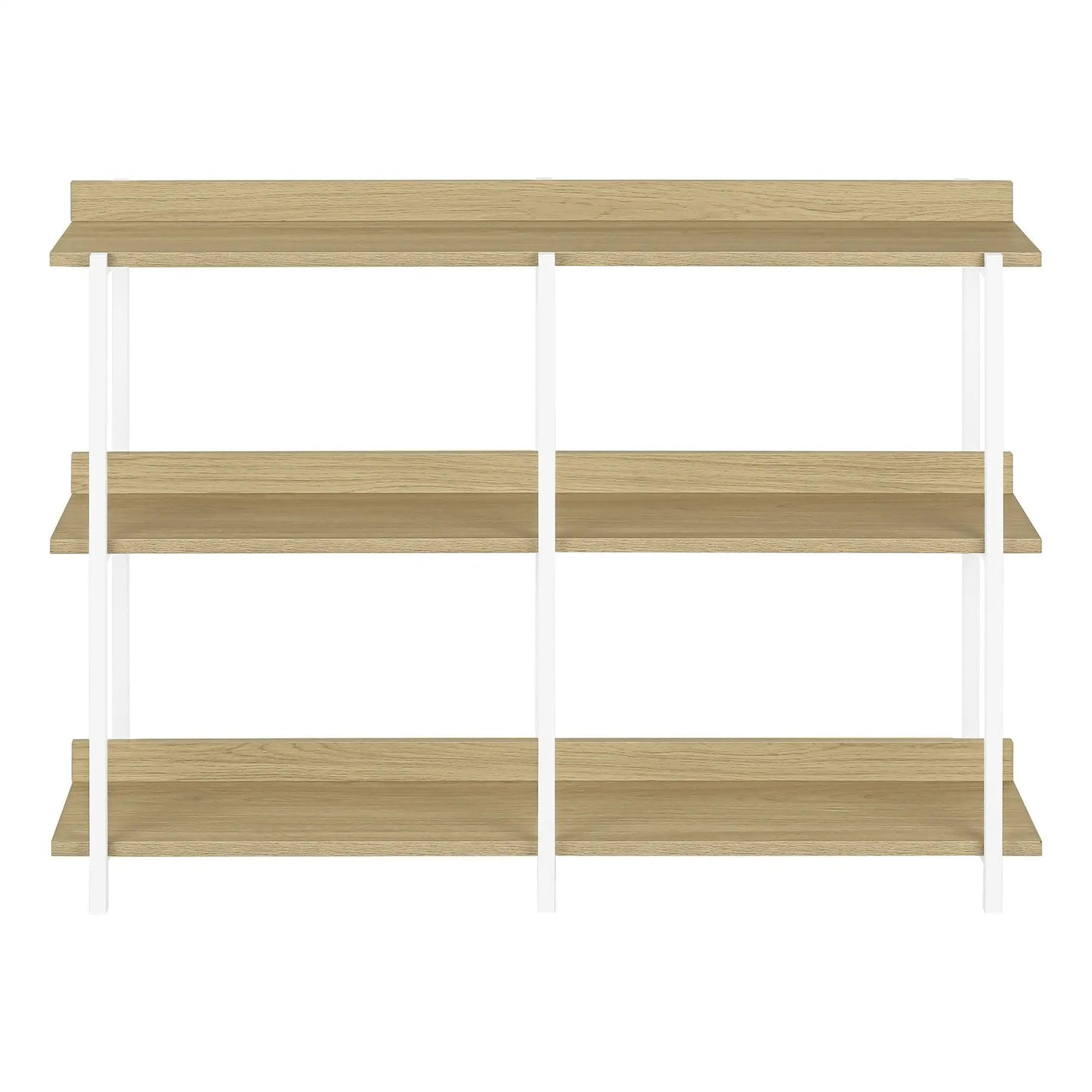 Accent console table 3-tier oak finish with white metal frame by Unique Piece Furniture on Tampa Home & Garden Store