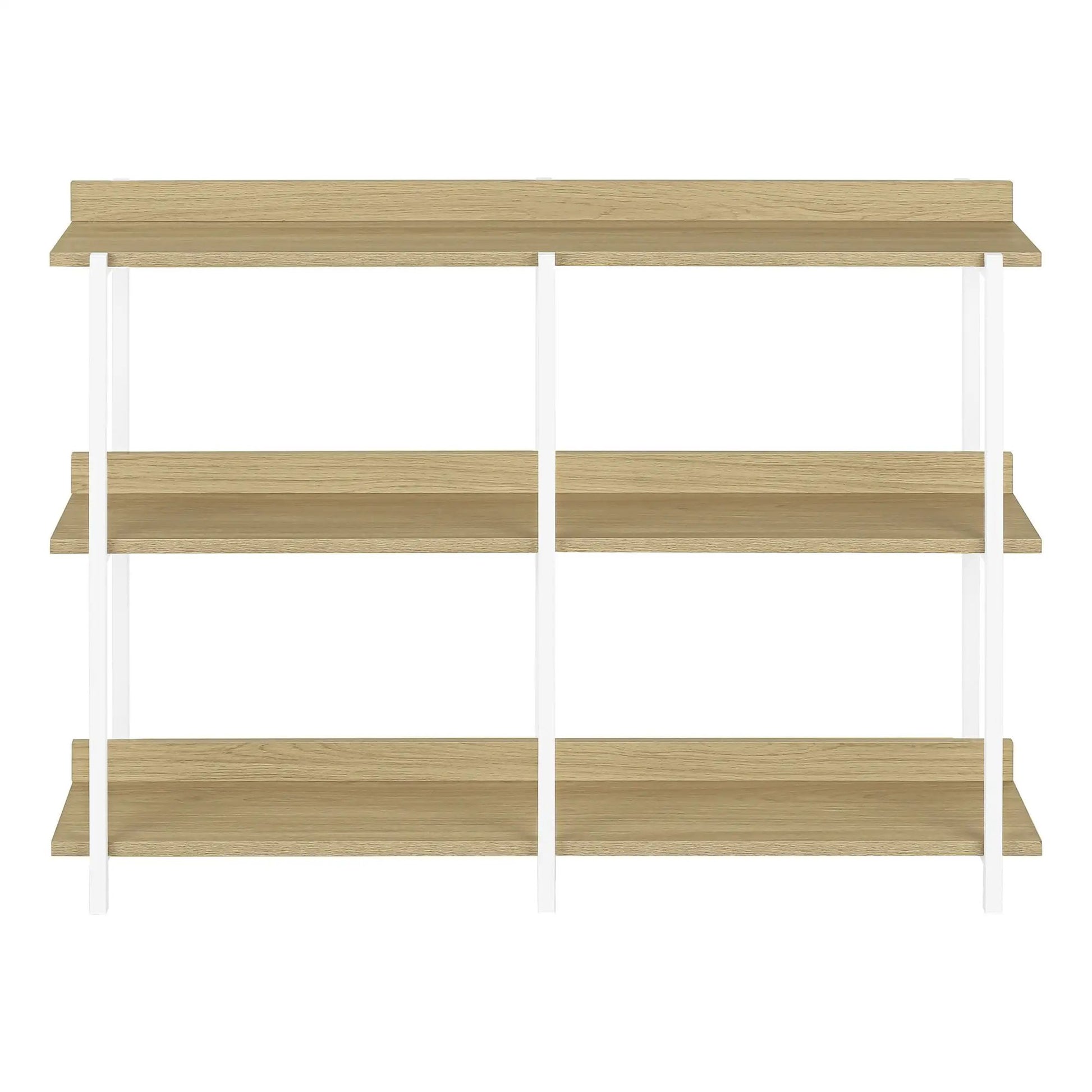 Accent console table 3-tier oak finish with white metal frame by Unique Piece Furniture on Tampa Home & Garden Store