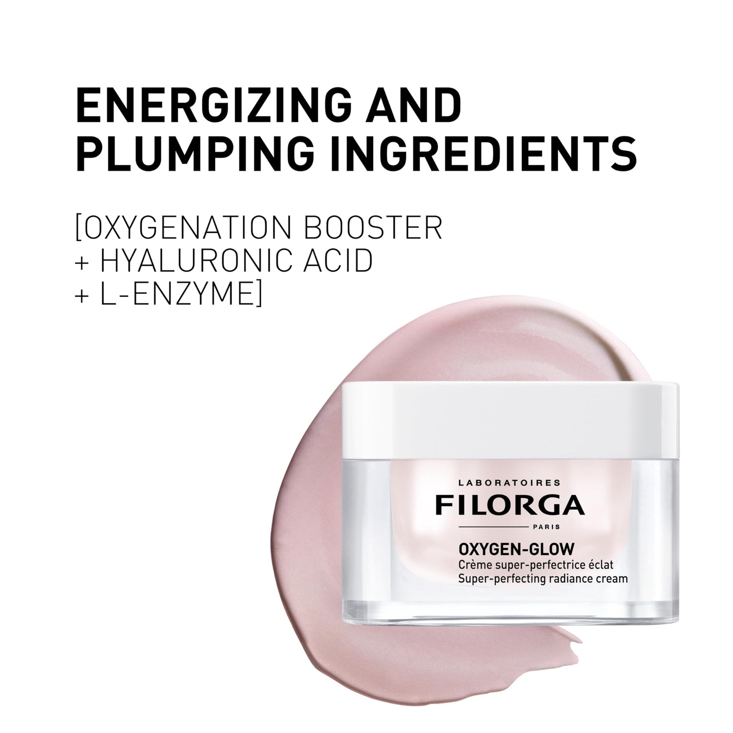 Filorga Oxygen-Glow Radiance Cream jar with pink cream, anti-aging face moisturizer 50ml on Tampa Home & Garden Store