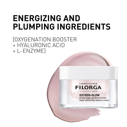 Filorga Oxygen-Glow Radiance Cream jar with pink cream, anti-aging face moisturizer 50ml on Tampa Home & Garden Store