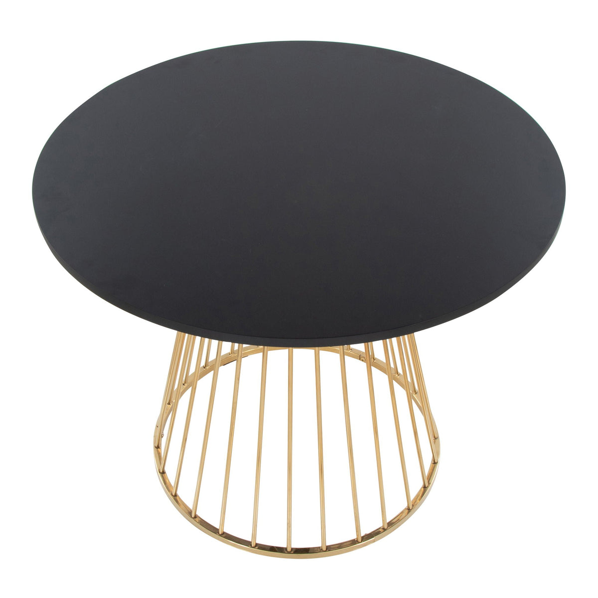 Canary Cosmo Dining Table black top with gold base HouseOfZazla on Tampa Home & Garden Store