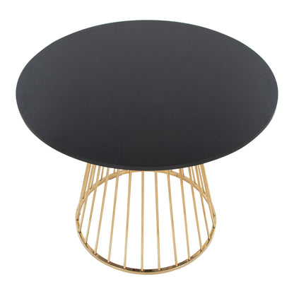 Canary Cosmo Dining Table black top with gold base HouseOfZazla on Tampa Home & Garden Store