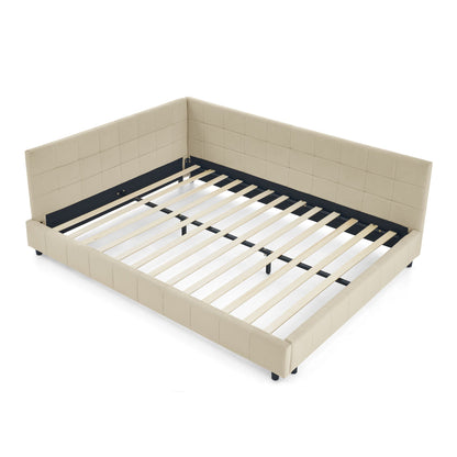 Mid-Century Upholstered Bed Frame and Backrest